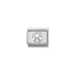 Nomination – Composable Classic ALPHABETH stainless steel, Cub. zirc and 925 sterling silver O