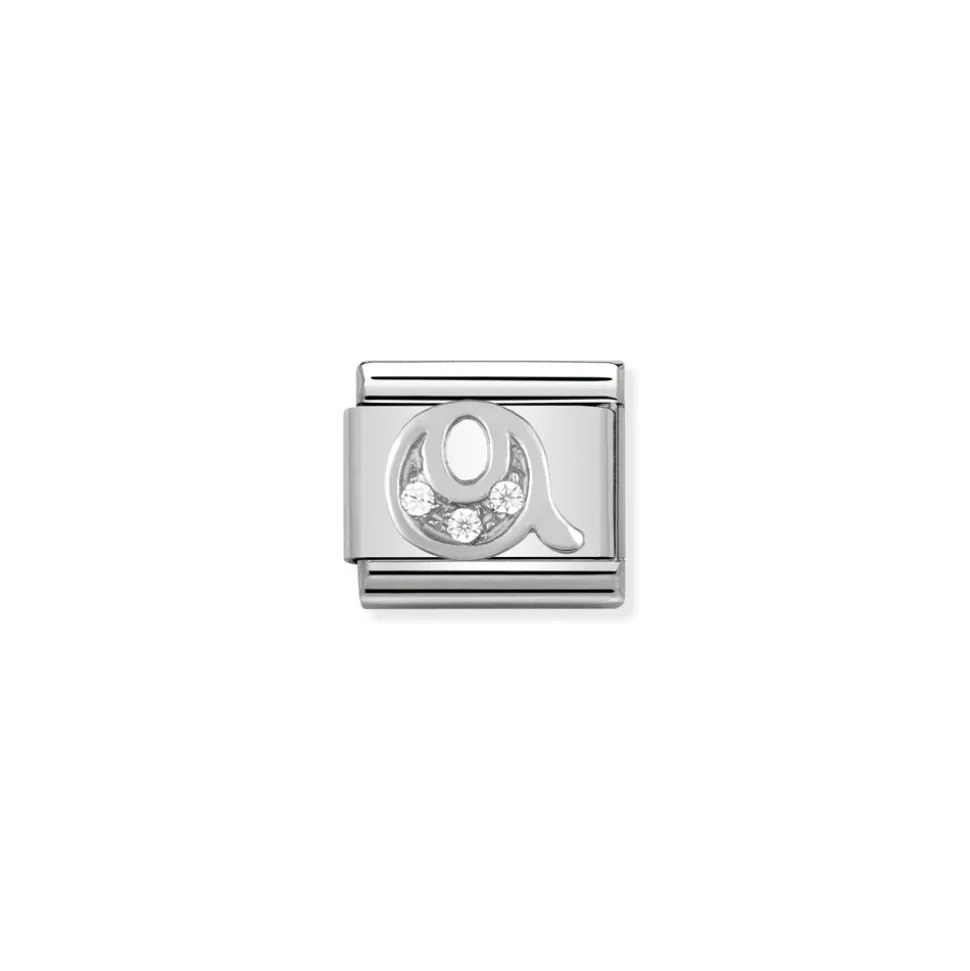 Nomination – Composable Classic ALPHABETH stainless steel, Cub. zirc and 925 sterling silver Q