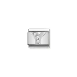 Nomination – Composable Classic ALPHABETH stainless steel, Cub. zirc and 925 sterling silver Y