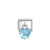 Nomination – Composable Classic CHARMS CUBIC ZIRCONIA steel, 925 sterling silver (15_Blue heart)