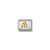 Nomination – COMPOSABLE Classic CHRISTMAS in stainless steel with enamel and 18k gold (03_Christmas Tree)