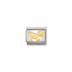Nomination – COMPOSABLE Classic ANIMALS (EARTH) in stainless steel with 18k gold Dog