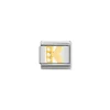 Nomination – COMPOSABLE Classic LETTERS in stainless steel with 18k gold and Cubic Zirconia (11_K)