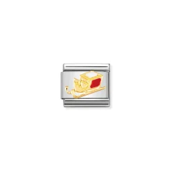 Nomination – COMPOSABLE Classic CHRISTMAS in stainless steel with enamel and 18k gold (07_Sledge)
