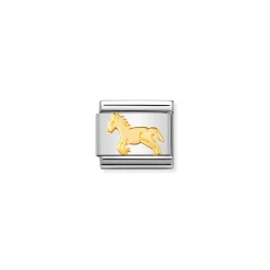 Nomination – COMPOSABLE Classic ANIMALS (EARTH) in stainless steel with 18k gold Horse