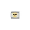 Nomination – COMPOSABLE CLASSIC HALLOWEEN IN STAINLESS STEEL WITH ENAMEL AND 18K GOLD (08_SKULL)