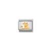 Nomination – COMPOSABLE Classic ANIMALS (EARTH) in stainless steel with 18k gold Seated Cat