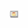 Nomination – COMPOSABLE Classic CHRISTMAS in stainless steel with enamel and 18k gold (24_Face of Santa Claus)