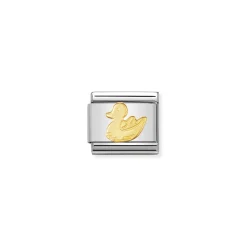Nomination – COMPOSABLE Classic ANIMALS (WATER) in stainless steel and 18k gold (01_Duck)