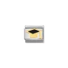 Nomination – COMPOSABLE Classic BACK TO SCHOOL in stainless steel with enamel and 18k Black graduate hat