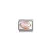 Nomination – COMPOSABLE CLASSIC CZ, FACETED LEFT DROP IN STEEL AND 9K ROSE GOLD (003_PINK)