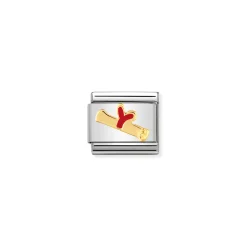 Nomination – COMPOSABLE Classic BACK TO SCHOOL in stainless steel with enamel and 18k Diploma