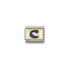 Nomination – COMPOSABLE Classic BLUE LETTERS in stainless steel with enamel and 18k gold (03_C)