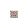 Nomination – COMPOSABLE CLASSIC FACETED CUBIC ZIRCONIA, STAINLESS STEEL AND 18K GOLD (003_PINK)