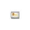 Nomination – COMPOSABLE Classic EARTH ANIMALS 1 in stainless steel with enamel and 18k gold (15_Lion)