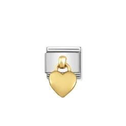 Nomination – Composable Classic CHARMS and steel and 18k gold (01_Heart)