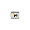 Nomination – COMPOSABLE Classic EARTH ANIMALS 1 in stainless steel with enamel and 18k gold Terrier Dog