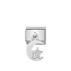 Nomination – Composable Classic CHARMS steel, 925 sterling silver and enamel (05_Moon and star)