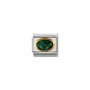Nomination – COMPOSABLE Classic FACETED CUBIC zirconia, stainless steel and 18k gold EMERALD GREEN