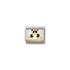 Nomination – COMPOSABLE Classic EARTH ANIMALS in stainless steel with enamel and 18k gold Panda