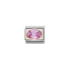 Nomination – COMPOSABLE Classic FACETED CUBIC zirconia, stainless steel and 18k gold PINK