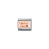 Nomination – Composable Classic ENGRAVED in stainless steel with 9k rose gold and CZ (02_Valentine’s Day)