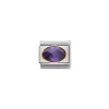 Nomination – COMPOSABLE Classic FACETED CUBIC zirconia, stainless steel and 18k gold PURPLE