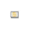 Nomination – COMPOSABLE Classic LETTERS in stainless steel with 18k gold and Cubic Zirconia (19_S)