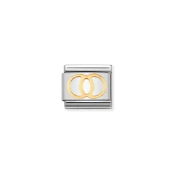 Nomination – COMPOSABLE Classic DAILY LIFE in stainless steel with 18k gold Wedding rings
