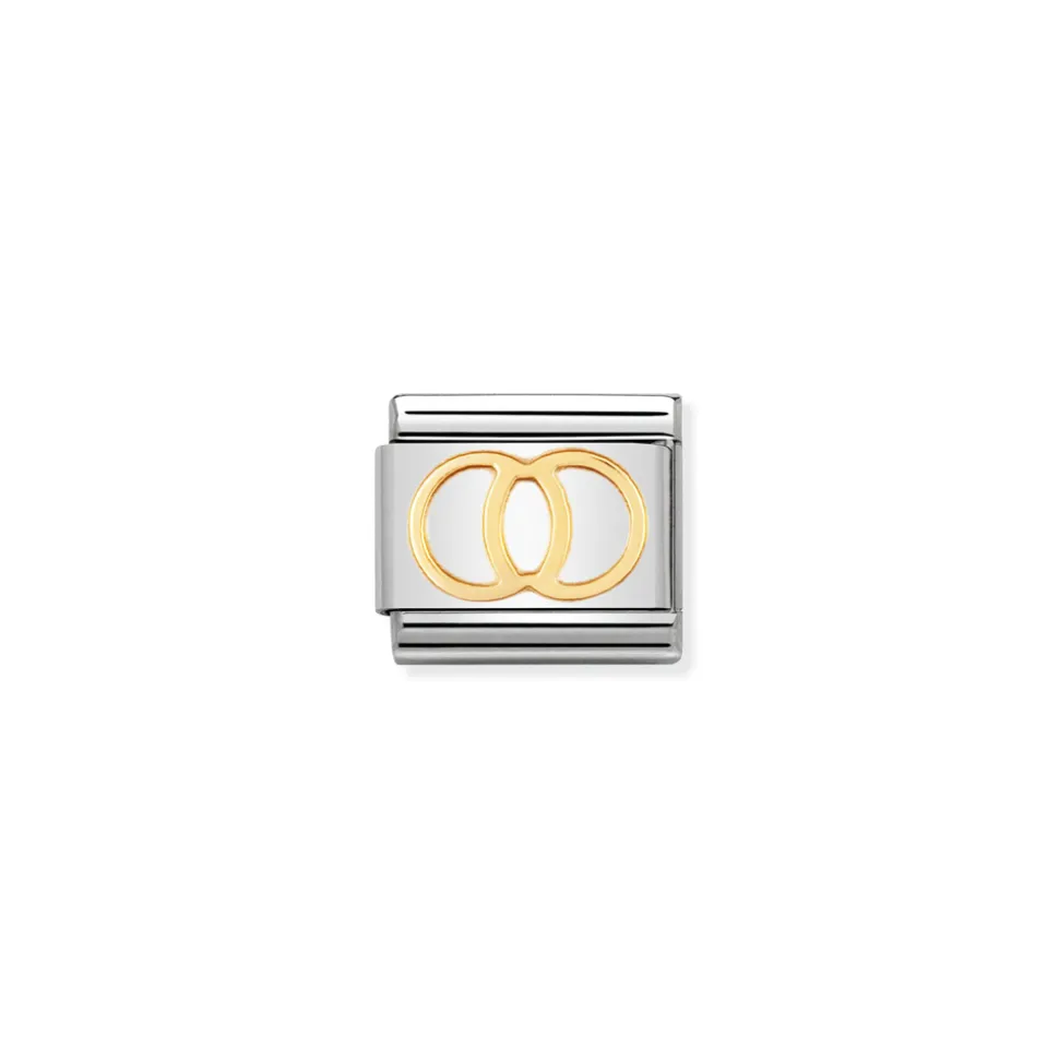 Nomination – COMPOSABLE Classic DAILY LIFE in stainless steel with 18k gold Wedding rings