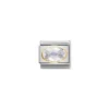 Nomination – COMPOSABLE Classic FACETED CUBIC zirconia, stainless steel and 18k gold White
