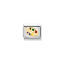 Nomination – COMPOSABLE Classic DAILY LIFE in stainless steel with enamel and 18k gold Artist s palette
