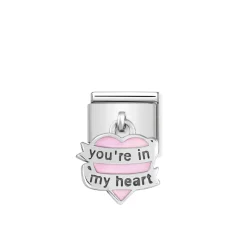 Nomination – Composable Classic CHARMS steel, 925 sterling silver and enamel You re in my heart