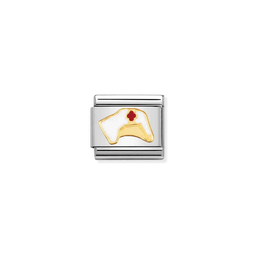 Nomination – COMPOSABLE Classic DAILY LIFE in stainless steel with enamel and 18k gold Nurse s hat