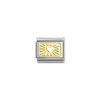Nomination – COMPOSABLE Classic ENGRAVED SIGNS in stainless steel with 18k gold CUSTOM Diamond heart