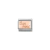Nomination – Composable Classic ENGRAVED WRITINGS steel and 9k rose gold Best Friend
