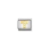 Nomination – COMPOSABLE Classic LETTERS in stainless steel with 18k gold and Cubic Zirconia (20_T)