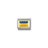 Nomination – COMPOSABLE Classic EUROPE FLAG in stainless steel with enamel and 18k gold (43_UKRAINE)