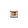 Nomination – COMPOSABLE Classic EUROPE FLAG in stainless steel with enamel and 18k gold NORWAY