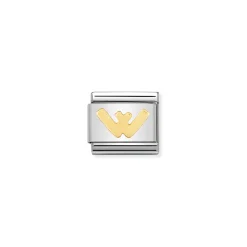 Nomination – COMPOSABLE Classic LETTERS in stainless steel with 18k gold W