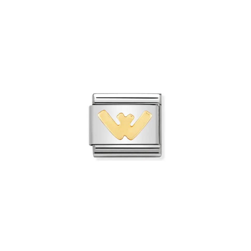 Nomination – COMPOSABLE Classic LETTERS in stainless steel with 18k gold W