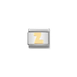 Nomination – COMPOSABLE Classic LETTERS in stainless steel with 18k gold Z