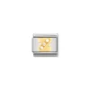 Nomination – COMPOSABLE Classic LETTERS in stainless steel with 18k gold and Cubic Zirconia (26_Z)