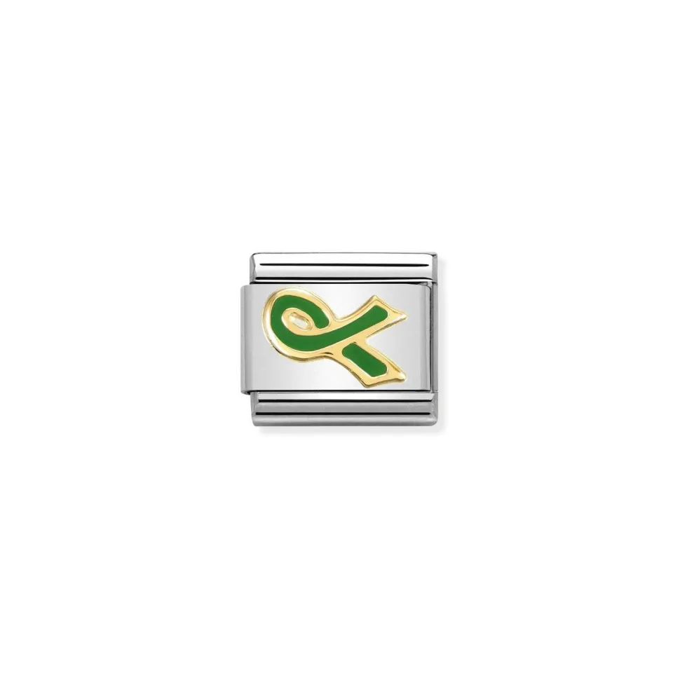 Nomination – COMPOSABLE CLASSIC LINK WITH GREEN RIBBON
