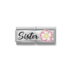 Nomination – COMPOSABLE DOUBLE CLASSIC LINK,SISTER PINK FLOWER