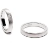 Noën – Giftering i økologisk matt 14k hvitt gull med diamant – Selges enkeltvis!