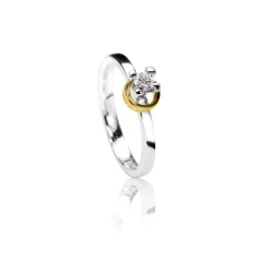 Noën – Love ring – Økologisk gull og 0,10 ct diamant