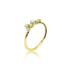 Noën – Sparkle ring i 14k gult gull med diamanter, 0,20ct TW/VS