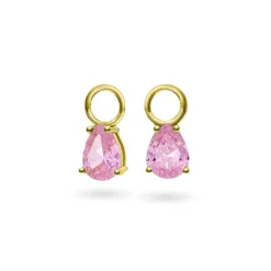 Nora Mørk by Gulldia – Drop charms i forgylt sølv, lys rosa zirkonia