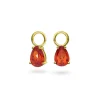 Nora Mørk by Gulldia – Drop charms i forgylt sølv, orange zirkonia